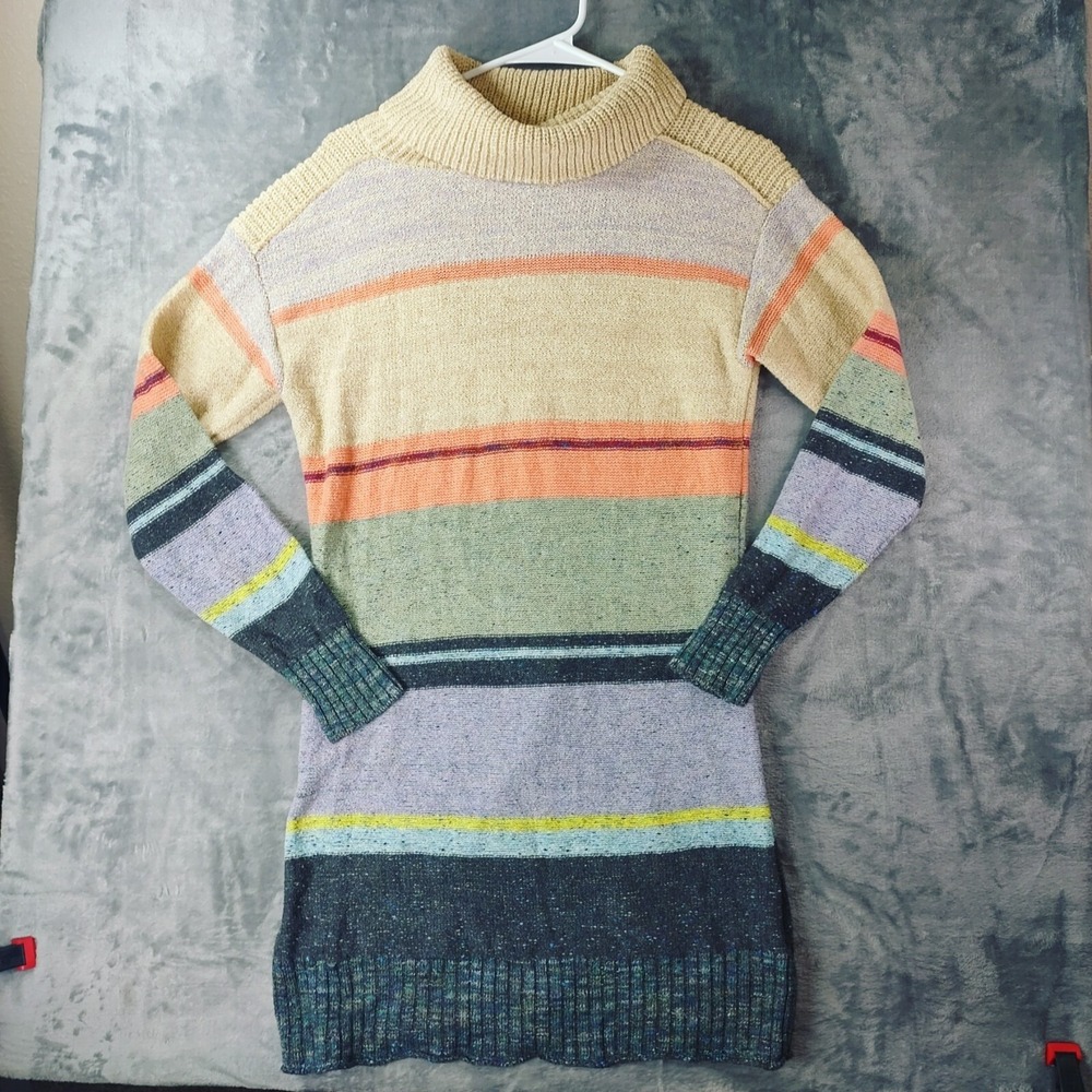 Anthropologie Daily Practice Womens XS‎ Colorblock Turtleneck Jumper Dress